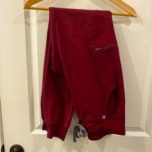 Figs Burgundy Zamora Jogger Scrub Pants